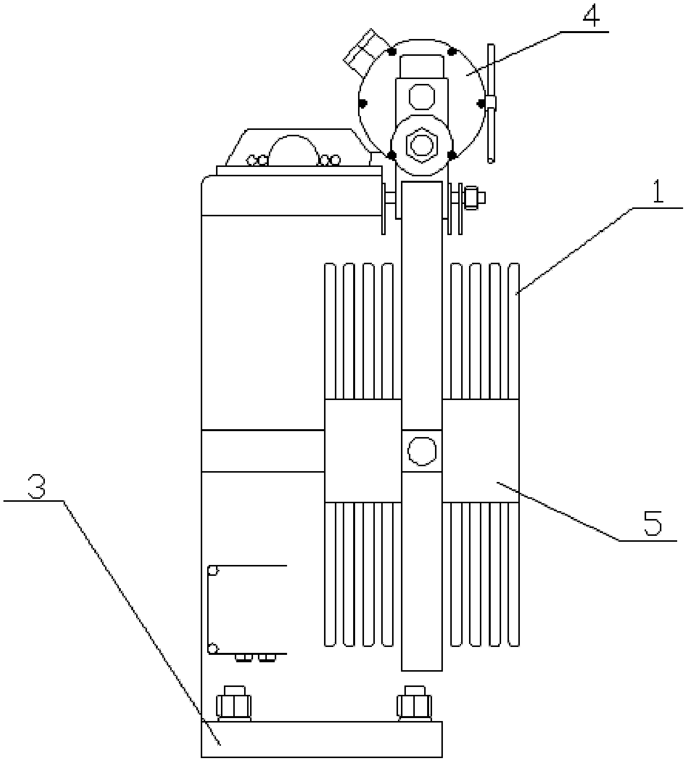 Novel traction machine brake device