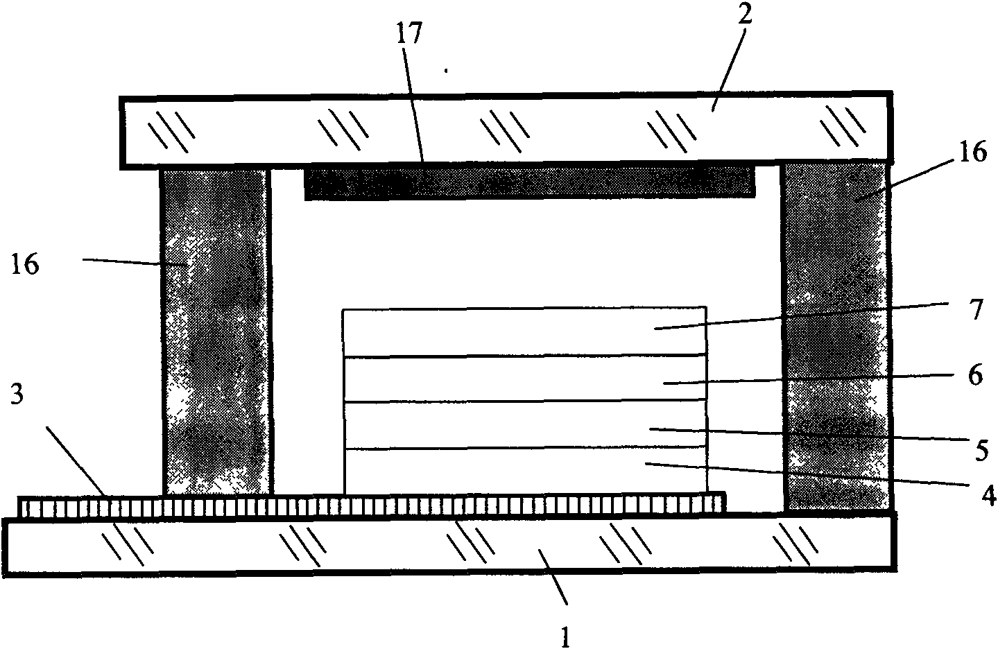 Structure and method for packaging organic electroluminescence component