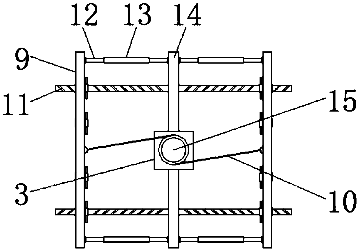 Discharging device with range control function for marine bottom sediment environment improvement