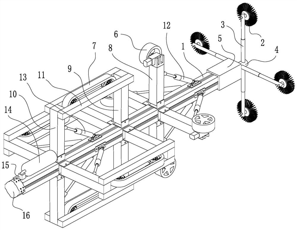 Cleaning and corrosion-preventing robot for inner wall of variable-diameter pipeline and using method