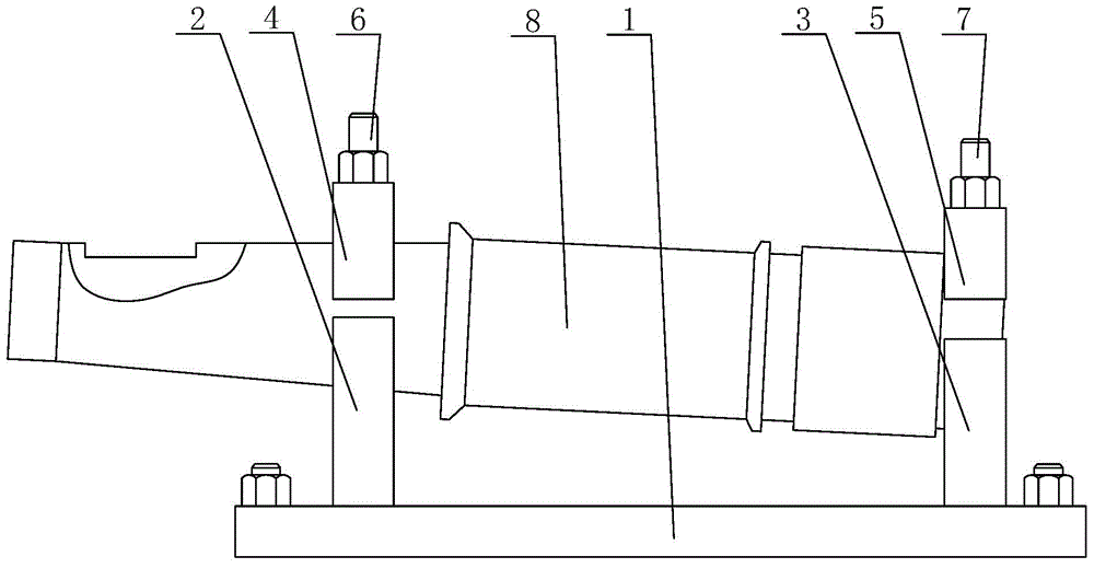 Tool fixture used for machining key groove of taper shaft