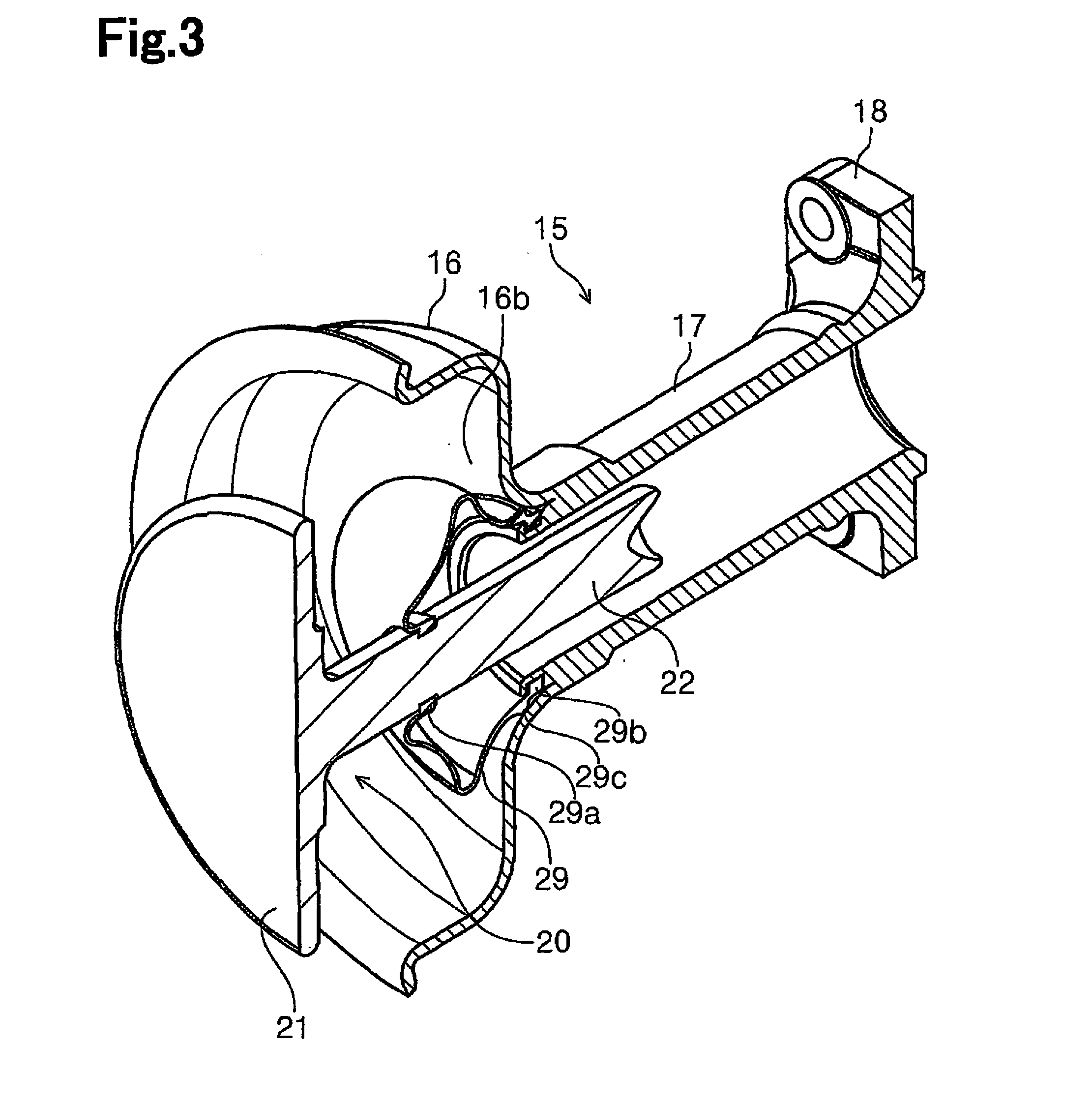 Brake chamber, boot member, and bush member