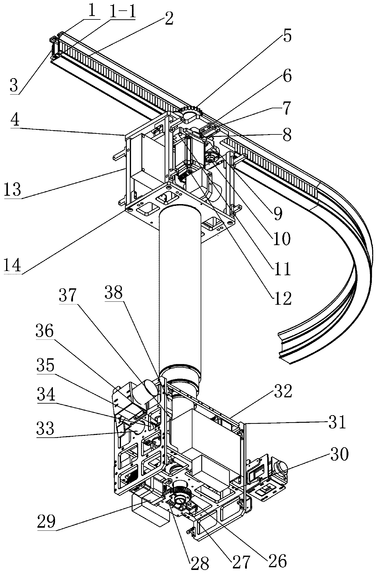 Rail suspension intelligent inspection robot system