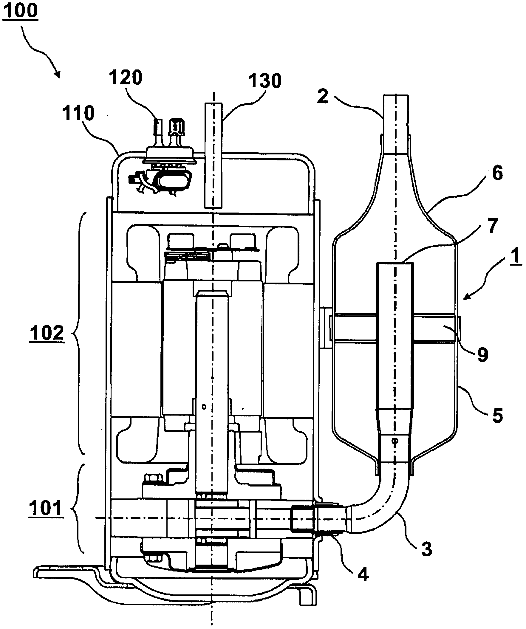 Hermetic type compressor