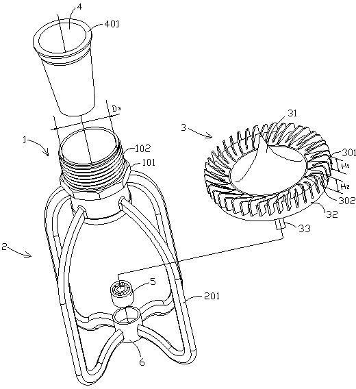 Rotary type energy-saving sprinkler for cooling tower