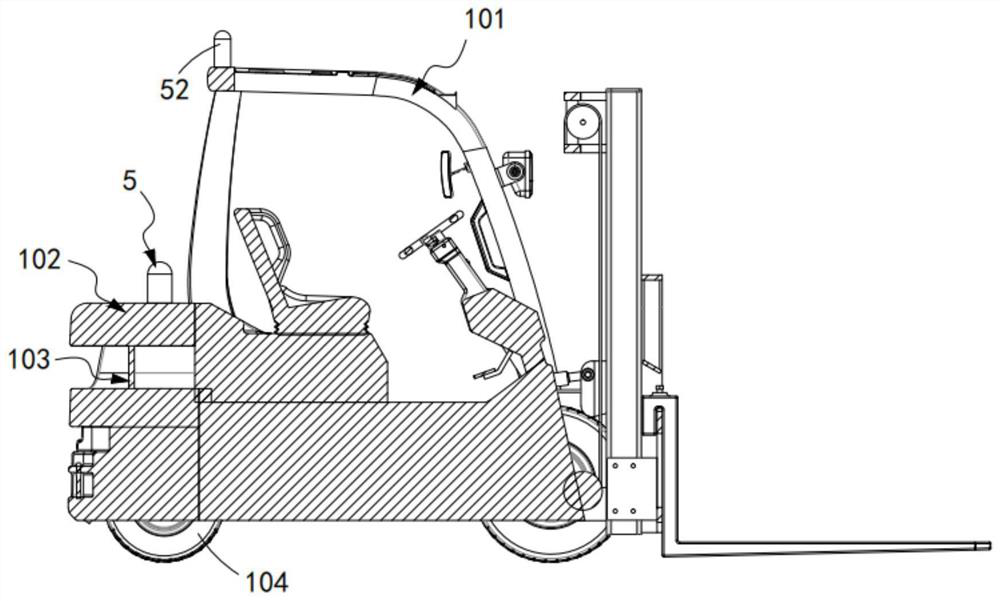 Rapid heat dissipation method for forklift control system