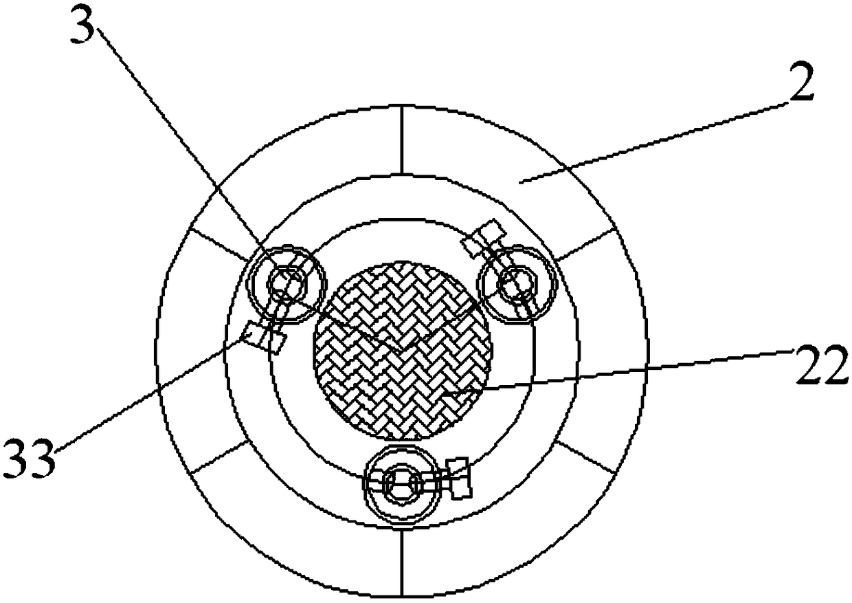 An underground cable connection device