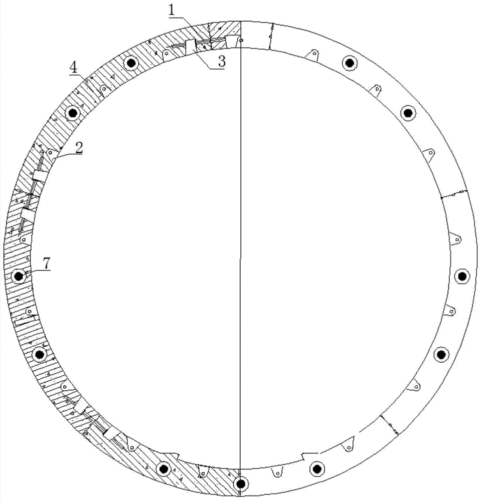 Method for manufacturing shield tunnel longitudinal prestressing concrete lining segment