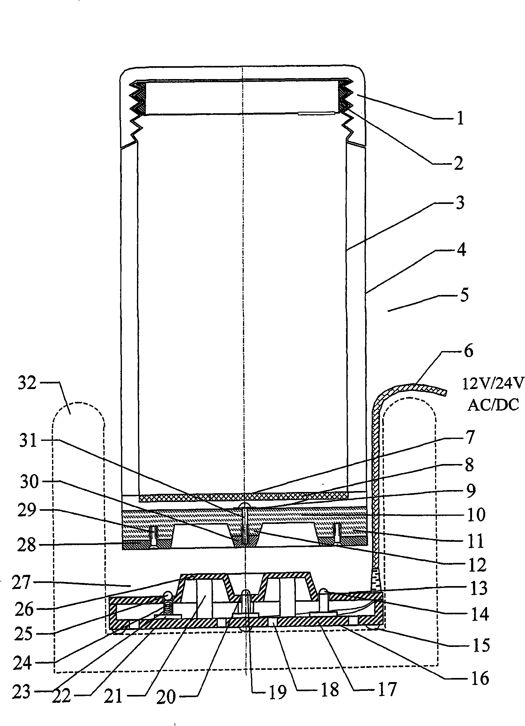 PTC electric constant temperature container