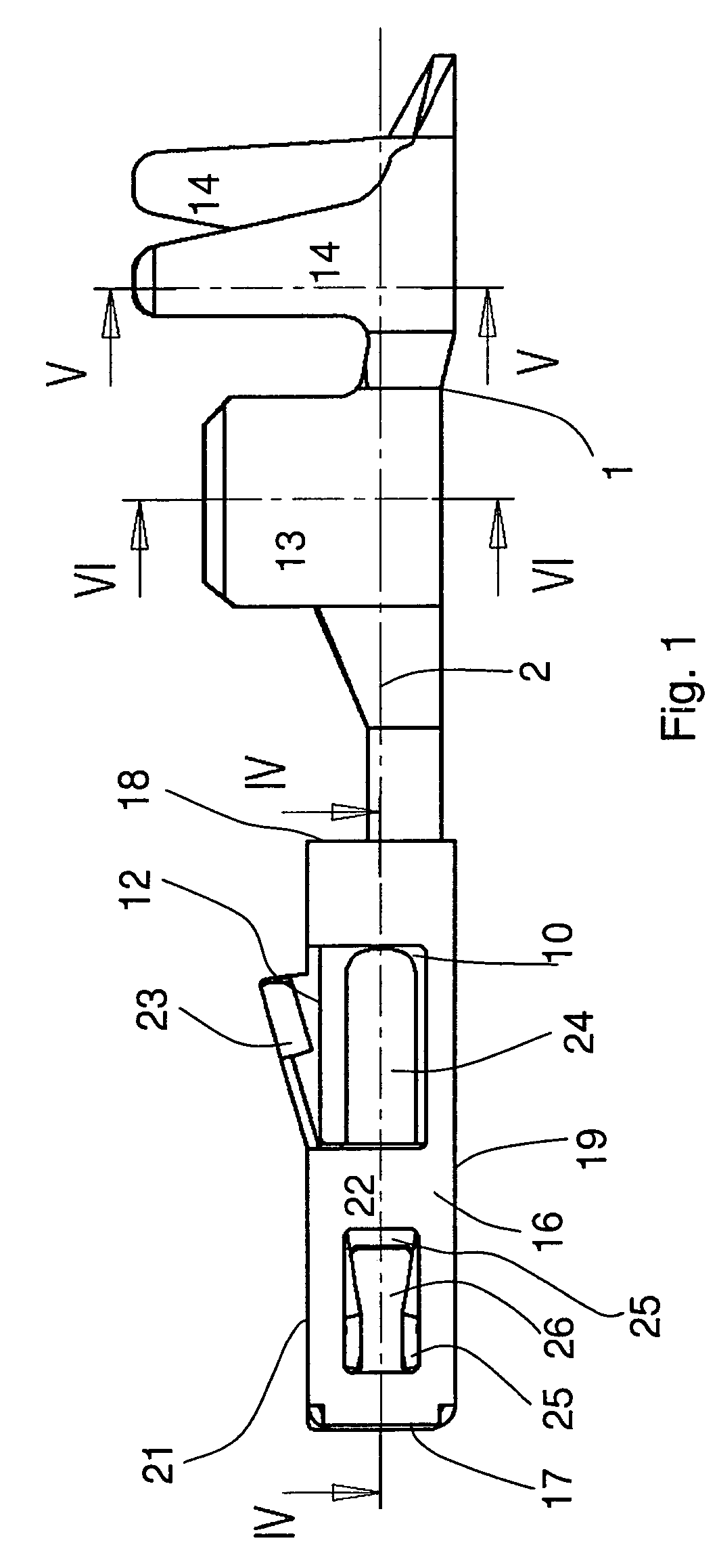 Female terminal for a flat male terminal