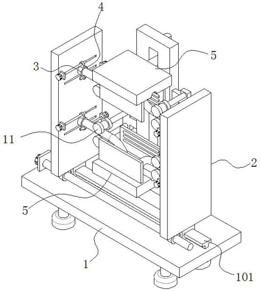 Heating and straightening device for metal rod