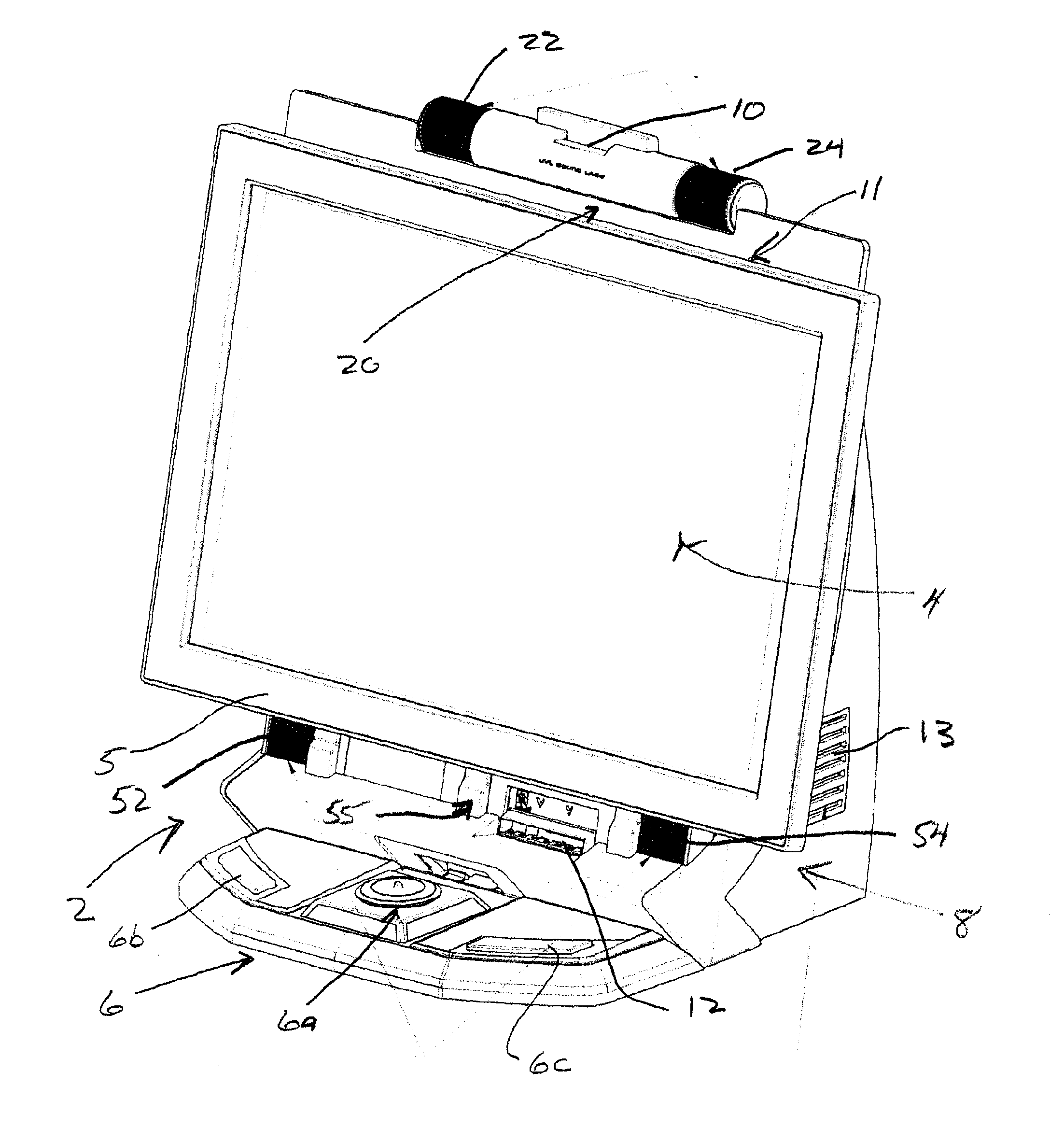 Flat screen game terminal