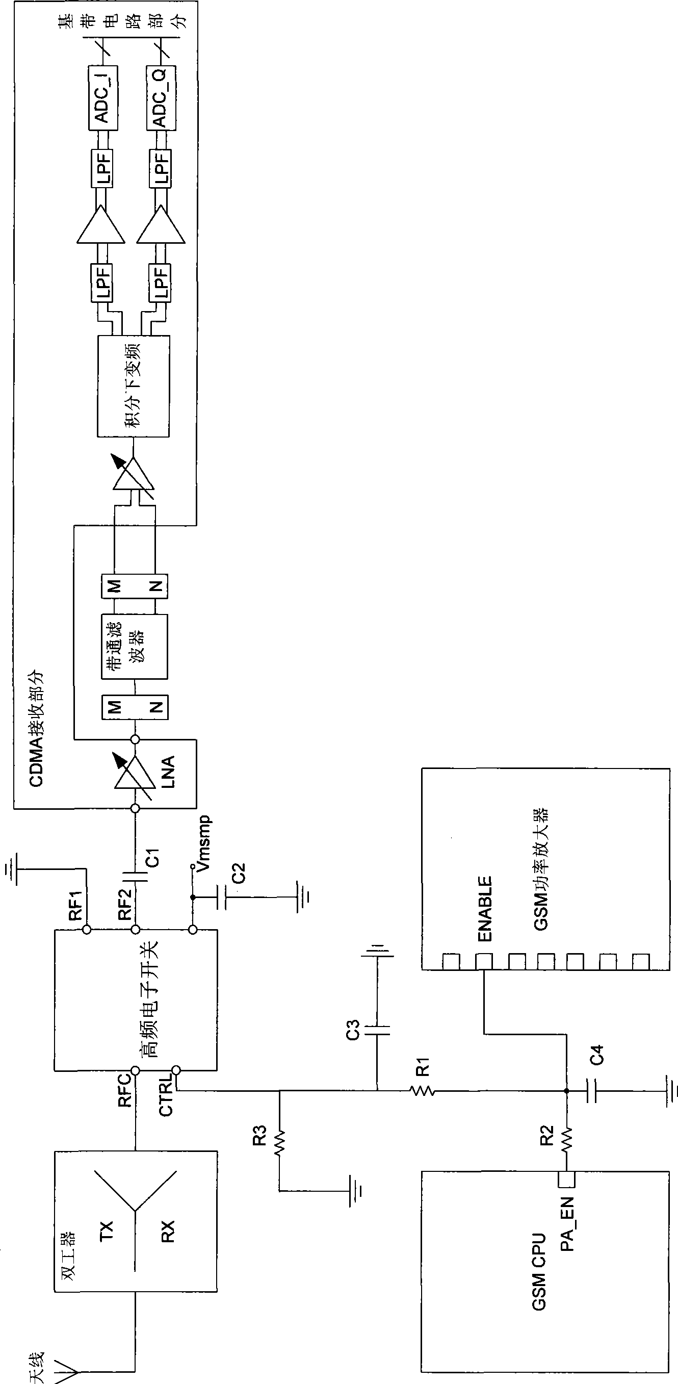 Mutual interference preventing control method for multi-mode terminal and mutual interference preventing multi-mode terminal