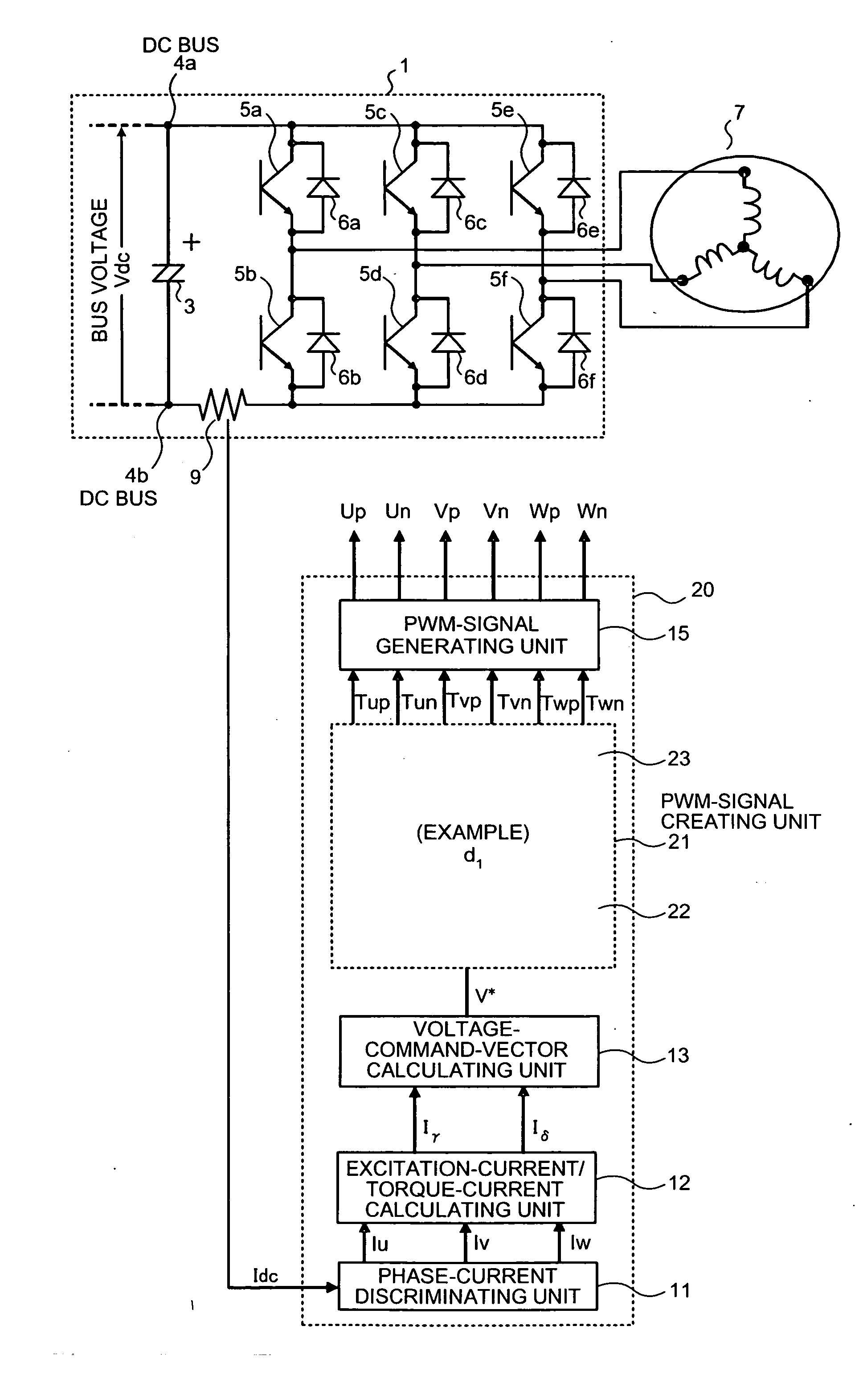 Three-phase pwm-signal generating apparatus