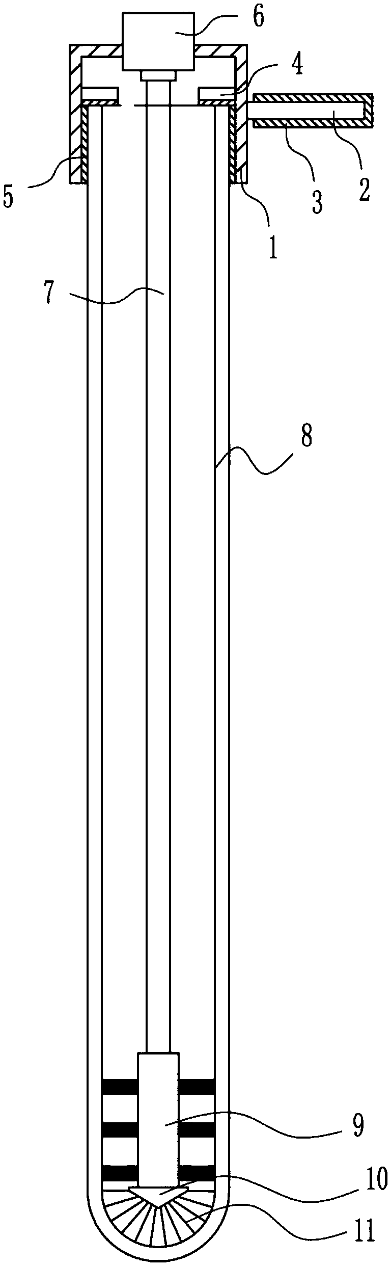 Cleaning device inside solar energy heat collection pipe