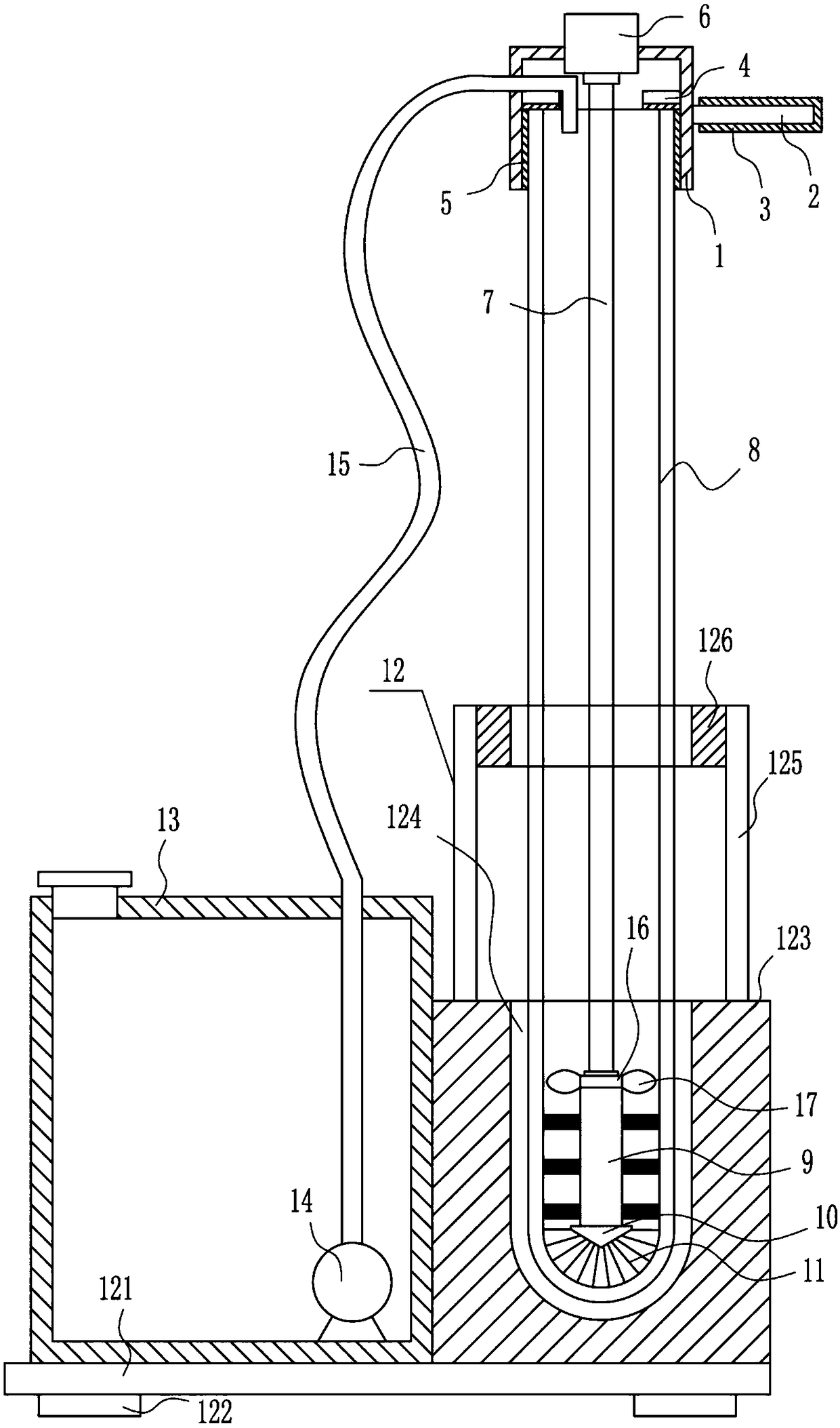 Cleaning device inside solar energy heat collection pipe