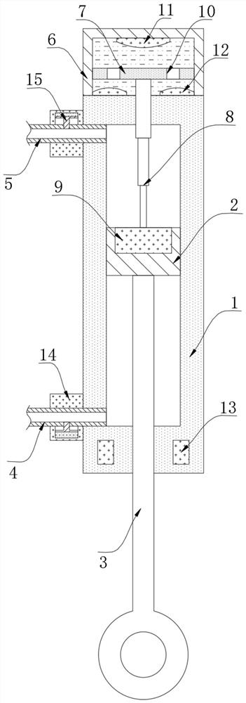 Buffering hydraulic oil cylinder