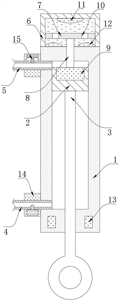 Buffering hydraulic oil cylinder