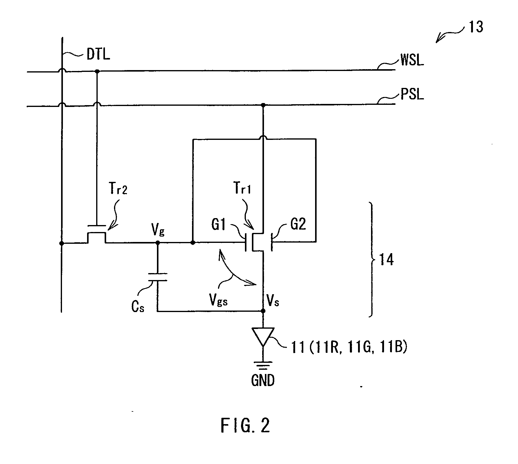 Display device, method of driving the display device, and electronic device