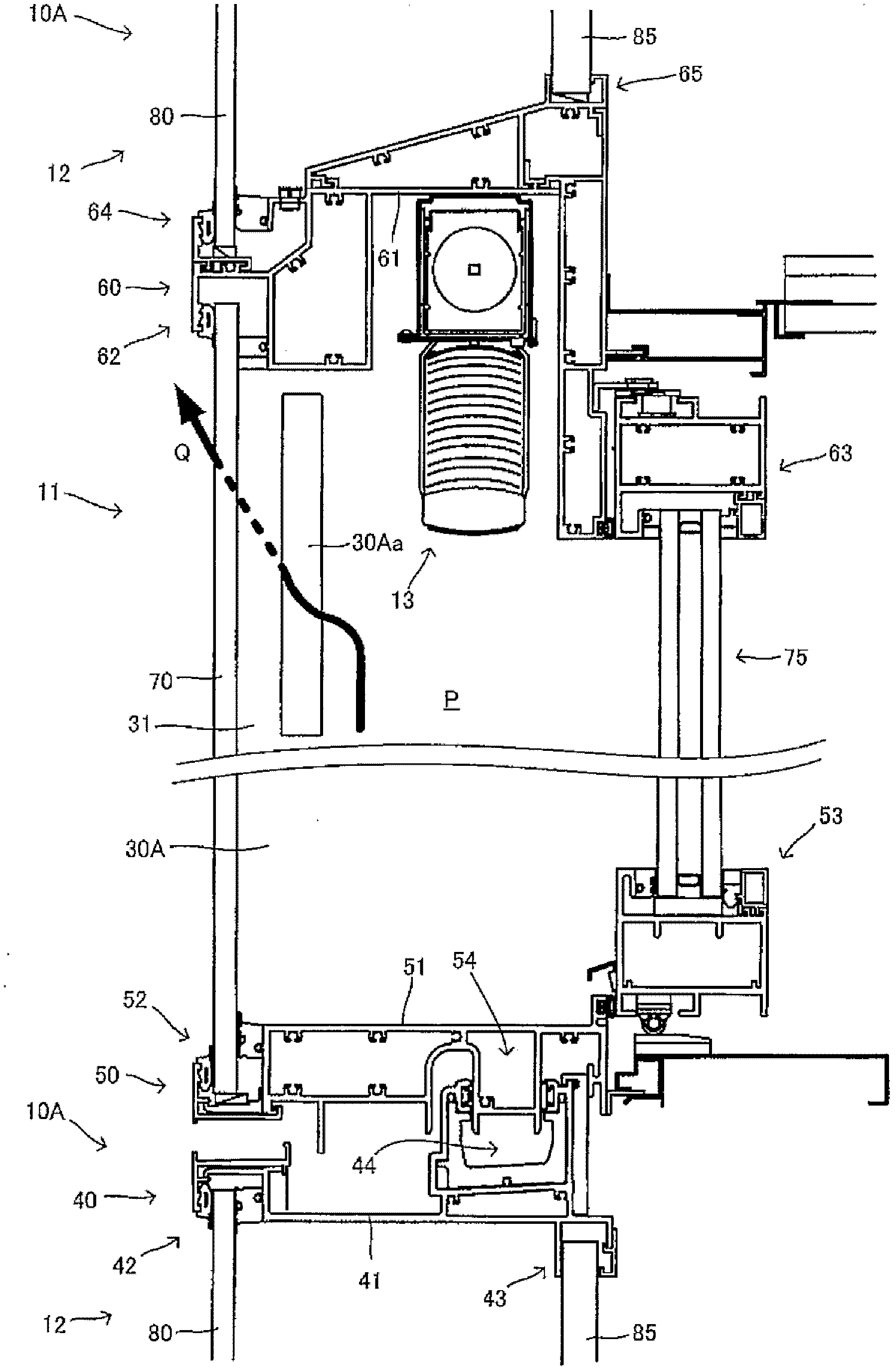 Curtain wall unit and curtain wall