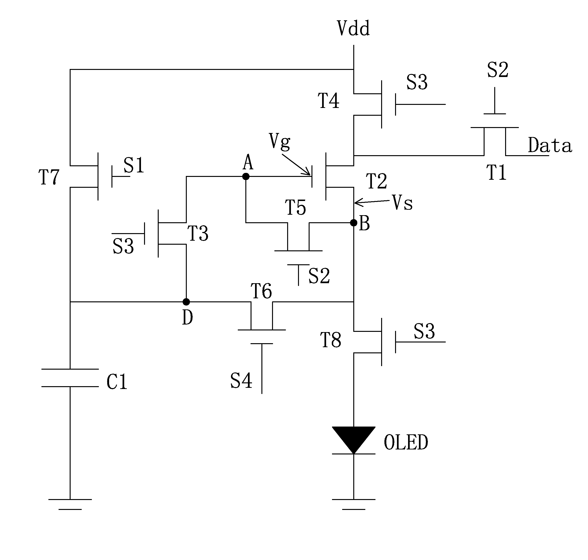 Amoled pixel driving circuit and pixel driving method