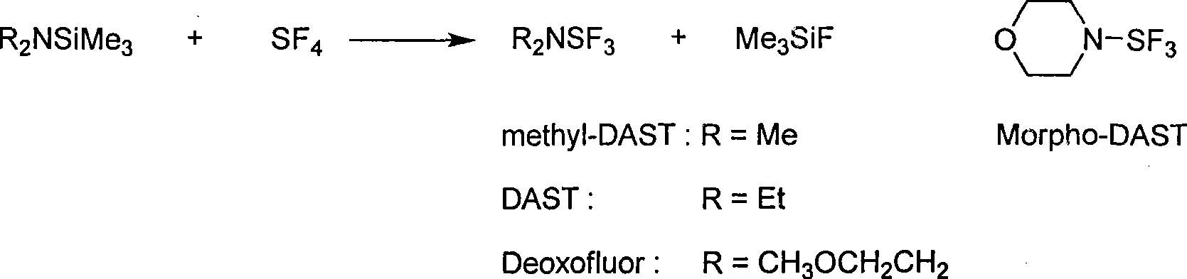 Aryl sulfur fluoride type fluorination reagent and preparation method thereof