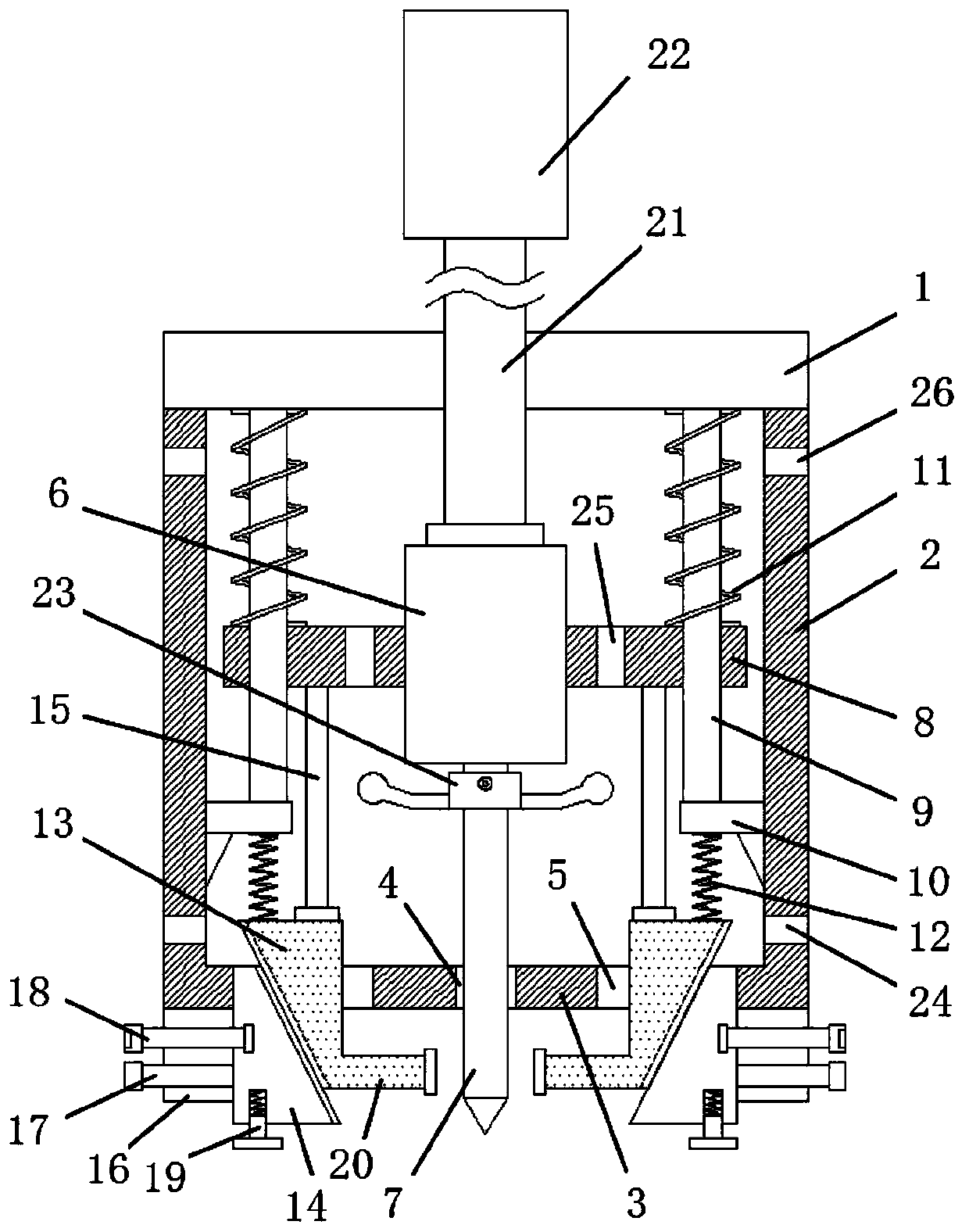 Hole opening equipment for building materials