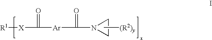 Aziridine crosslinking agents for acrylic adhesives