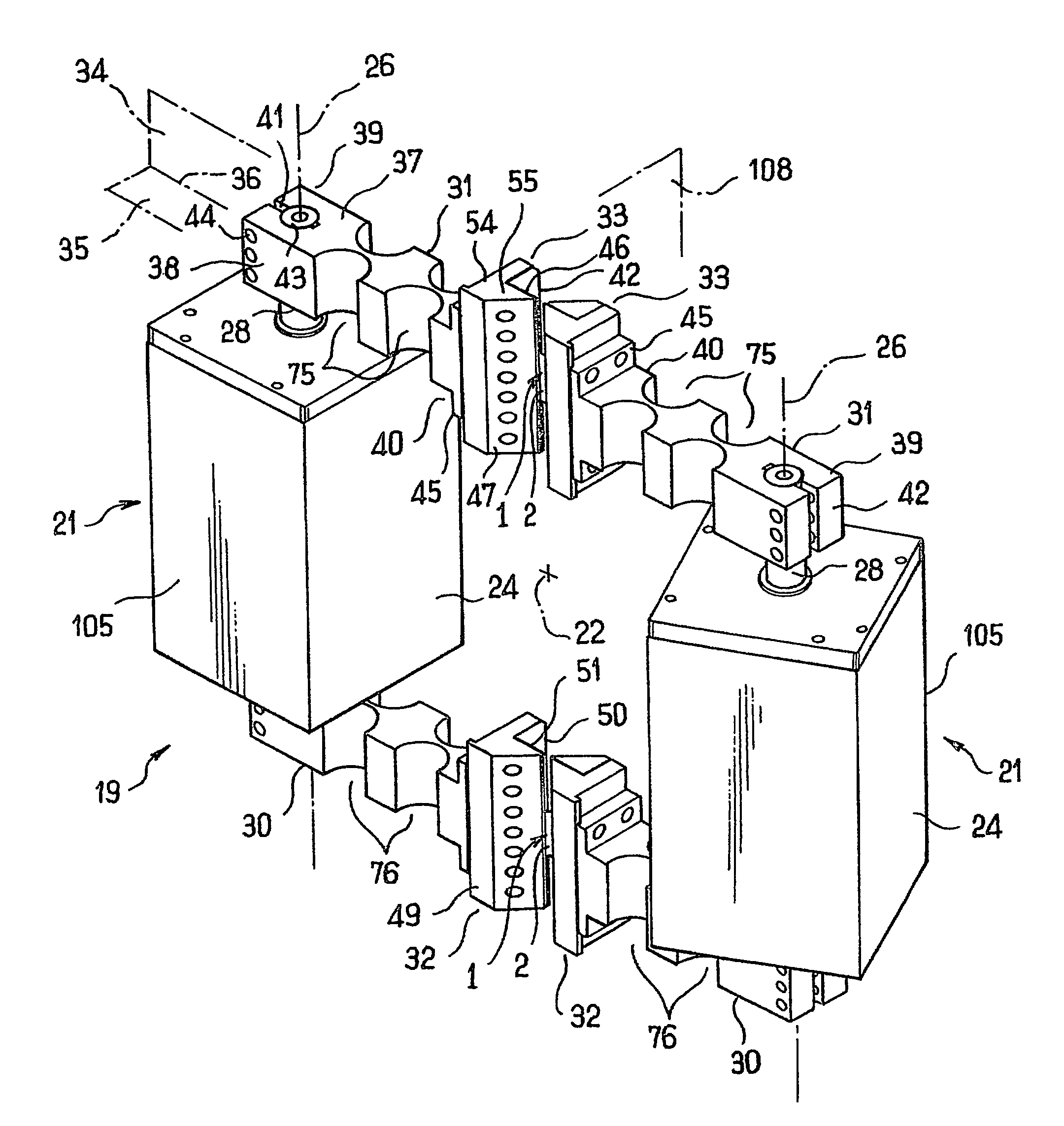 Method, device and machine for pure bending test optionally alternating