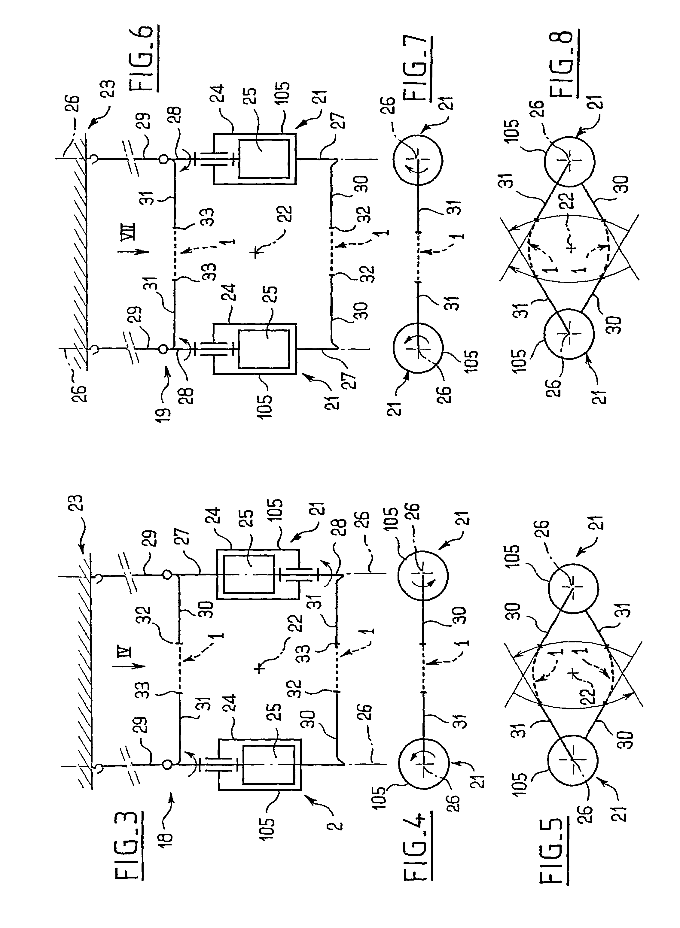 Method, device and machine for pure bending test optionally alternating