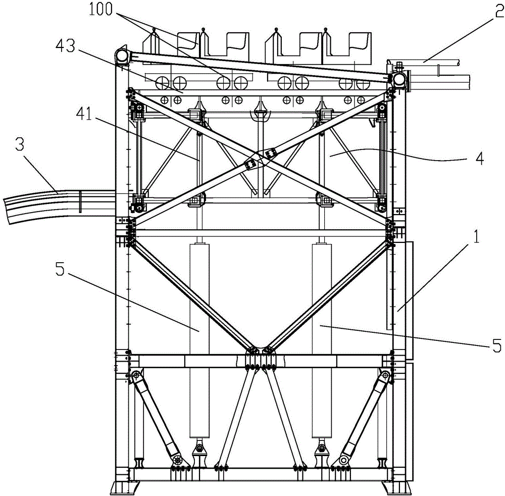 Broken rail roller coaster capable of presenting platform type vertical falling