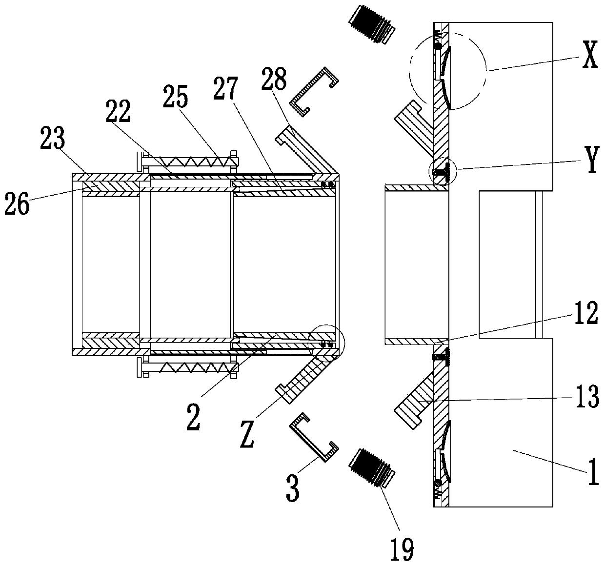 Assembled building beam column connecting joint using C profile steel