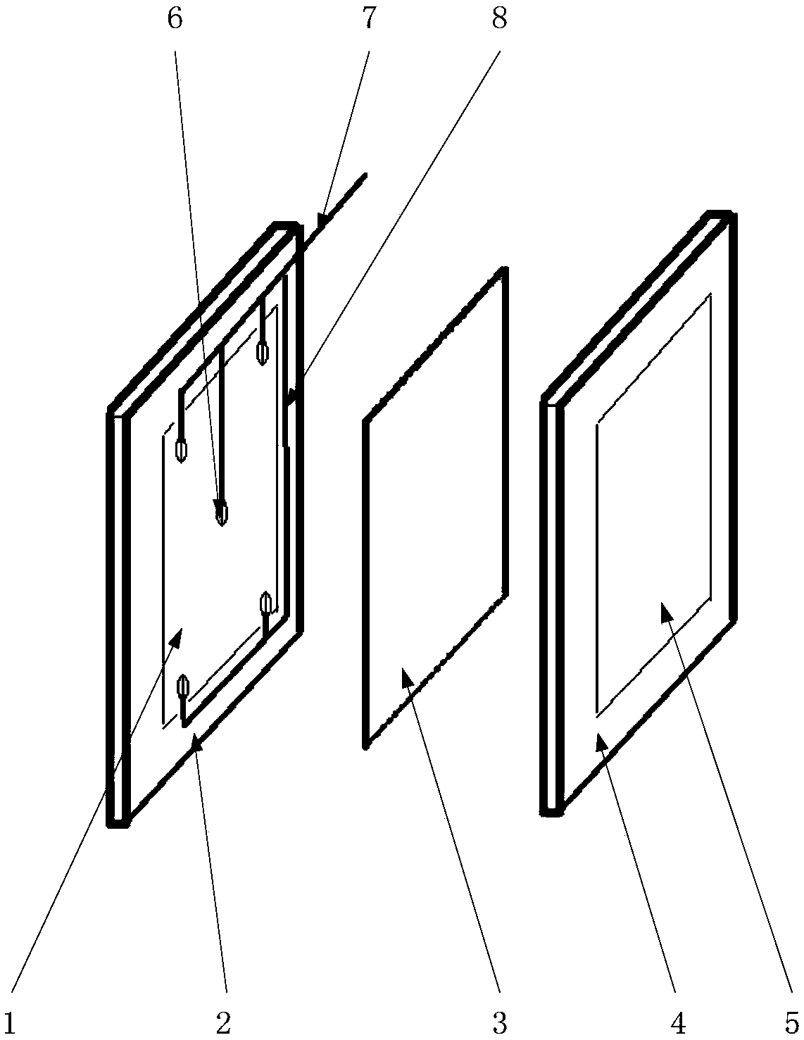 Test method and test device for distribution of electrolyte in vanadium battery stack