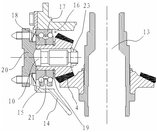 Hypoid gear transmission mechanism