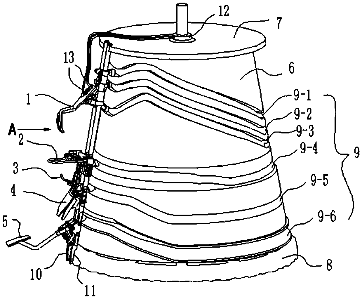 Poultry offal taking out device