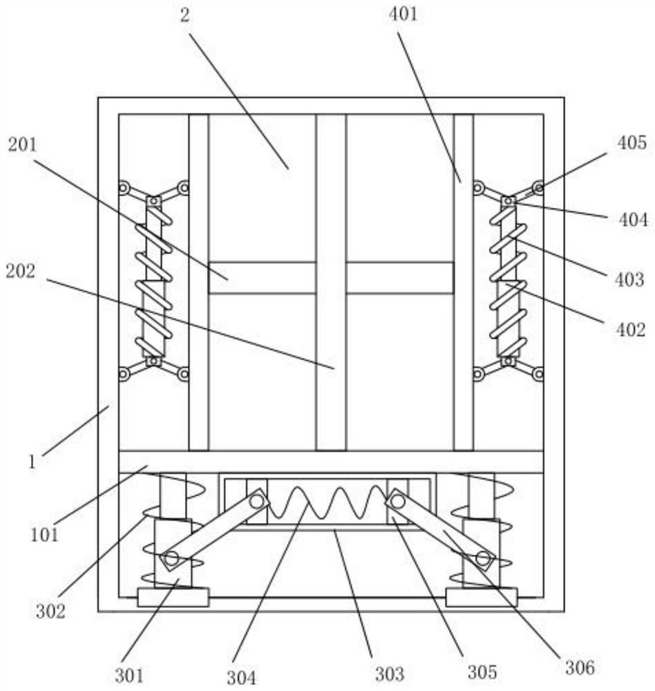 Power chamber positioning mechanism for hydrogen fuel cell pure electric passenger car