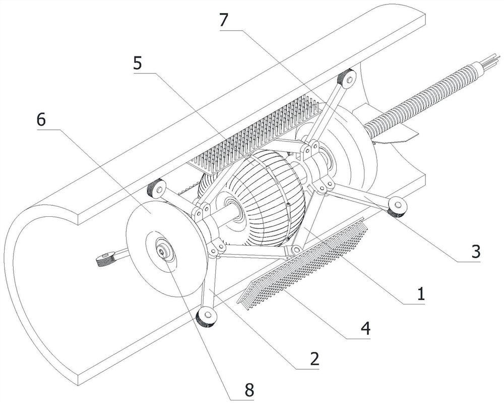 Sewage pipeline inner wall dirt cleaning device