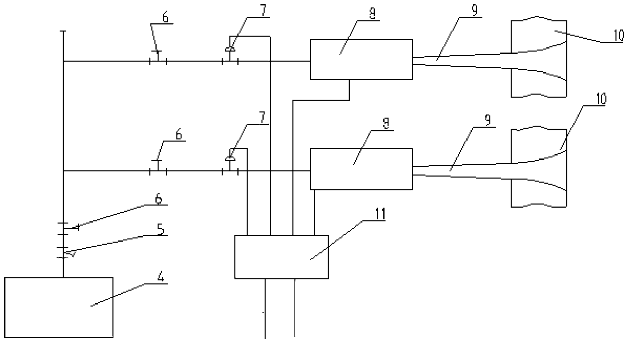 Compound soot blower system for low-temperature flue gas waste heat recovery system