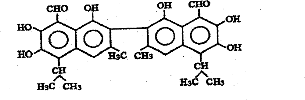 Gossypol or liquid preparation of analogue thereof and preparation method and use thereof