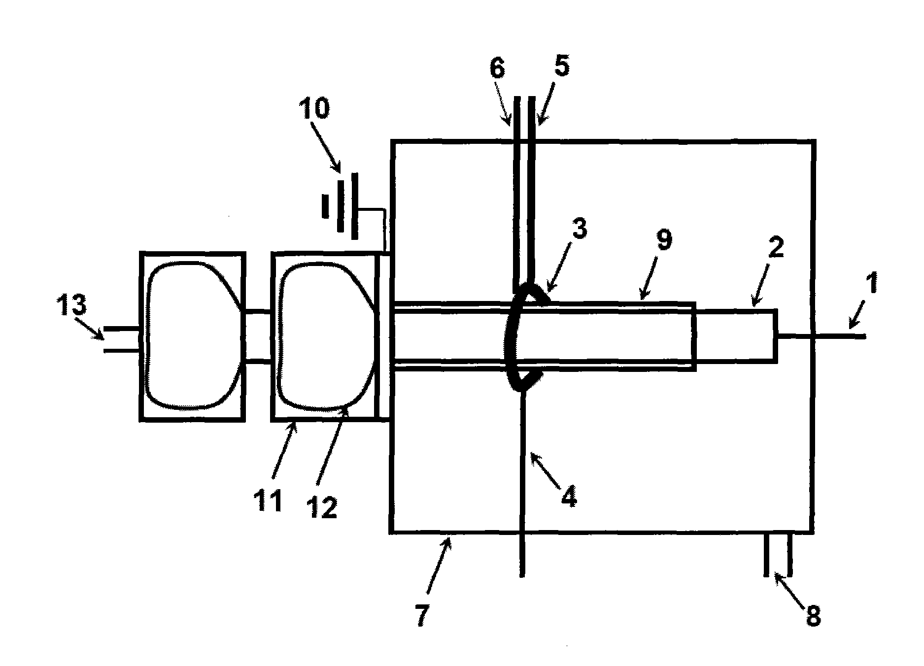 Method and device for preparing silicon nanoparticles by utilizing plasma body