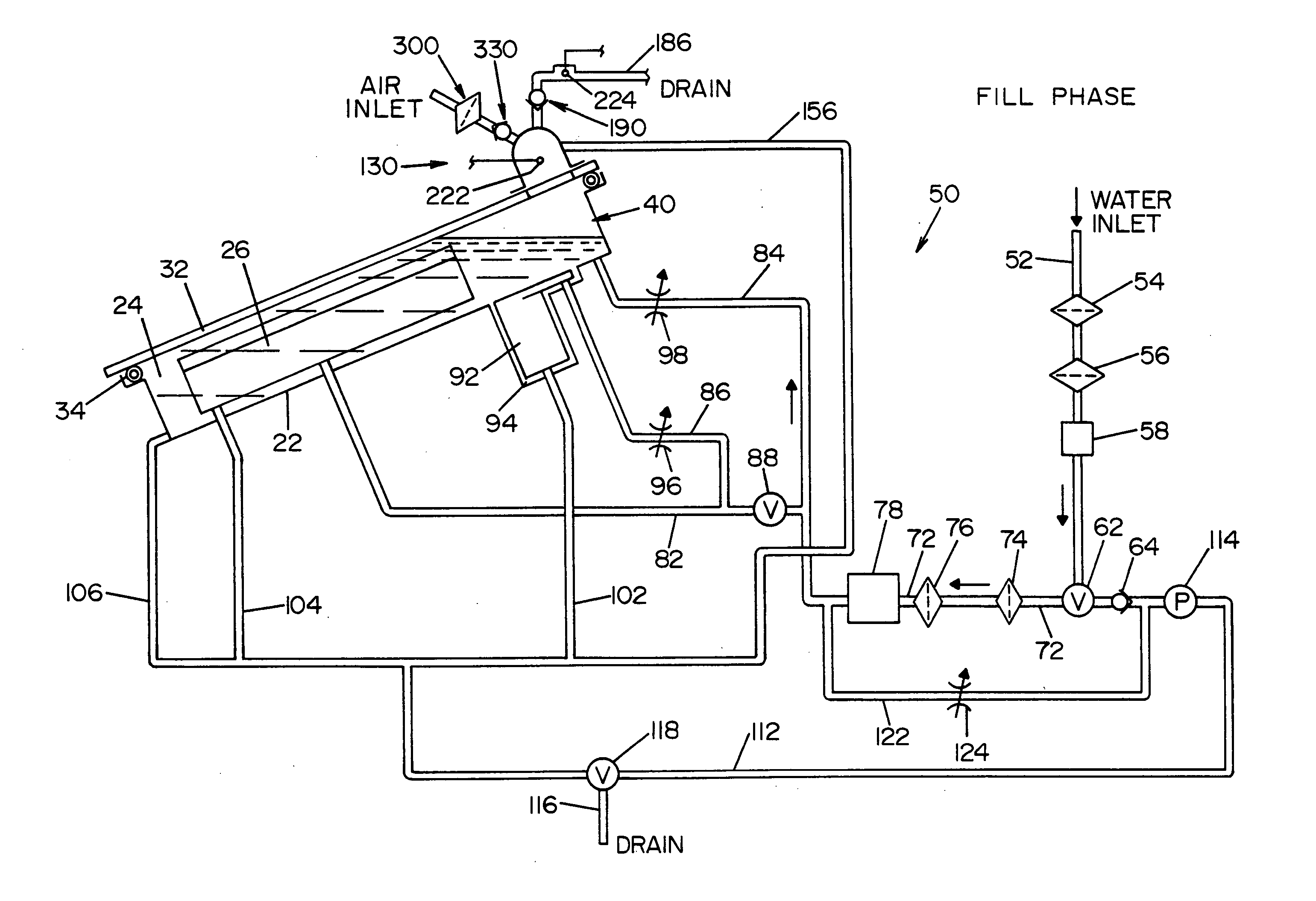 Fluid over-flow/make-up air assembly for reprocessor