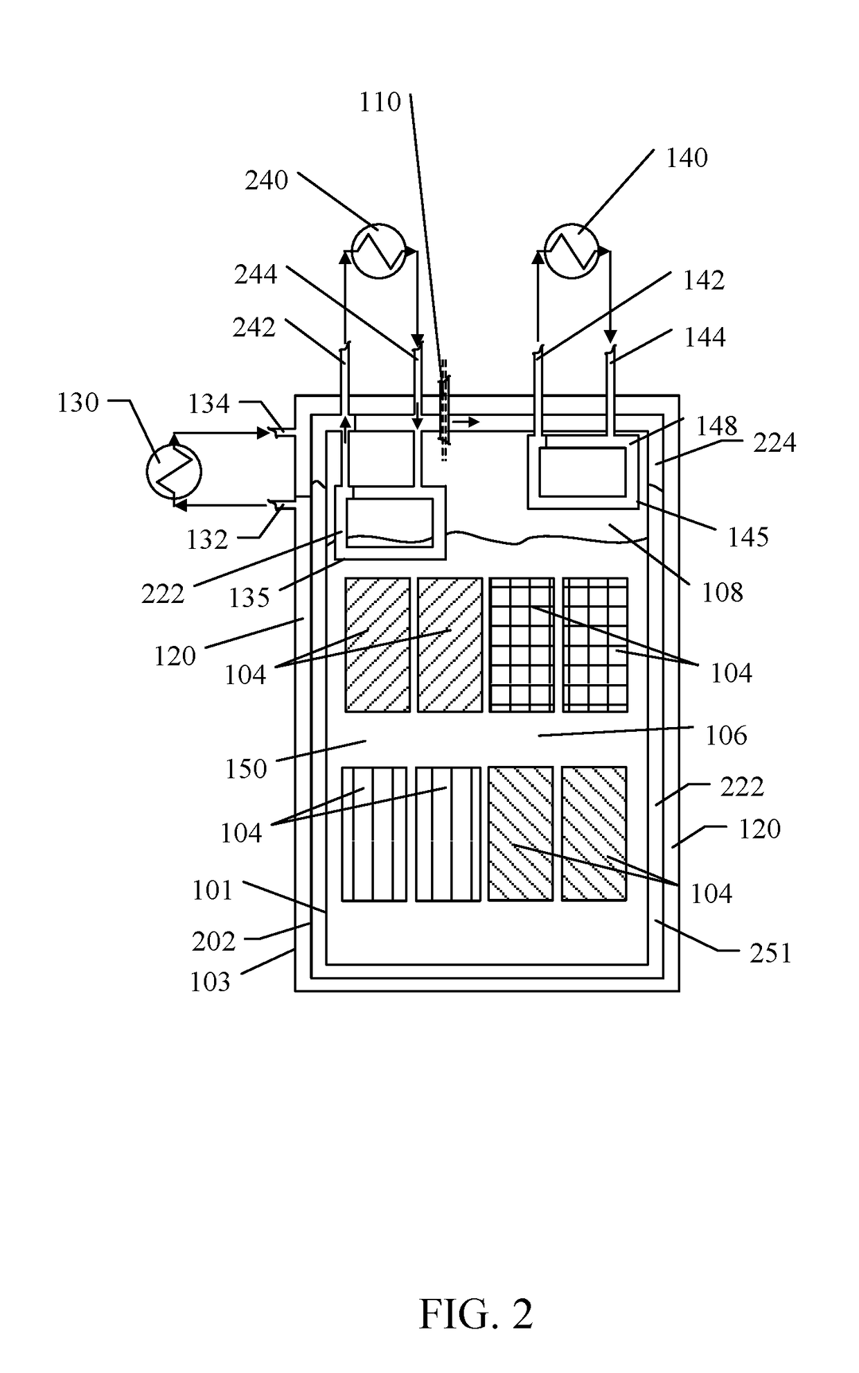 System and method for fluid cooling of electronic devices installed in a sealed enclosure