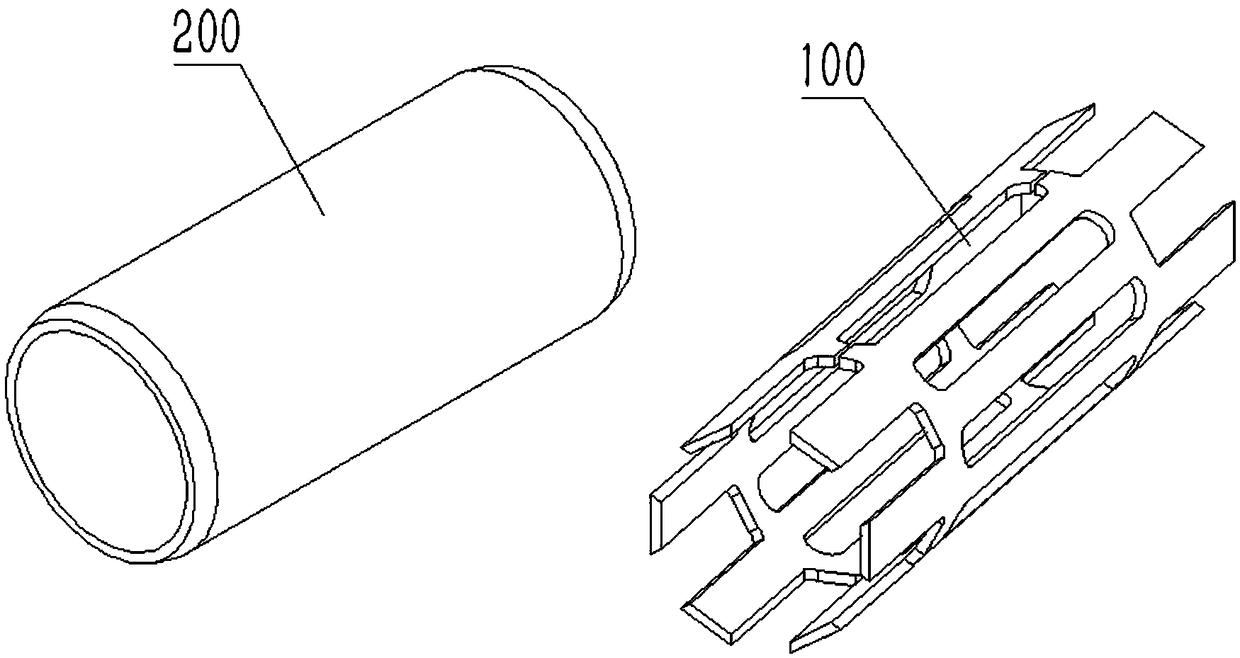 Full-automatic copper net rolling and inner copper sleeve inserting mechanism