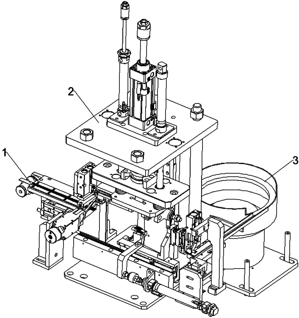 Full-automatic copper net rolling and inner copper sleeve inserting mechanism