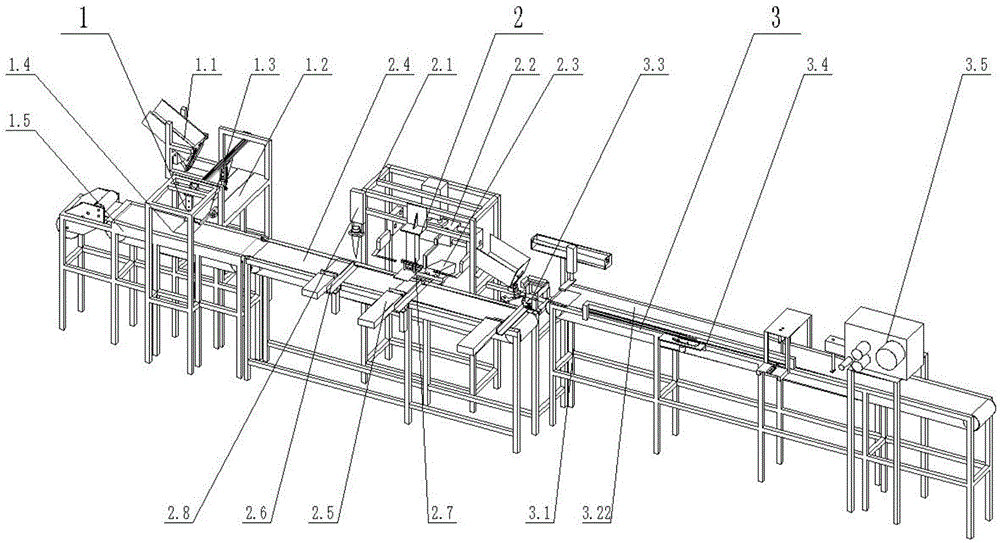 Automatic silk stocking packaging production line