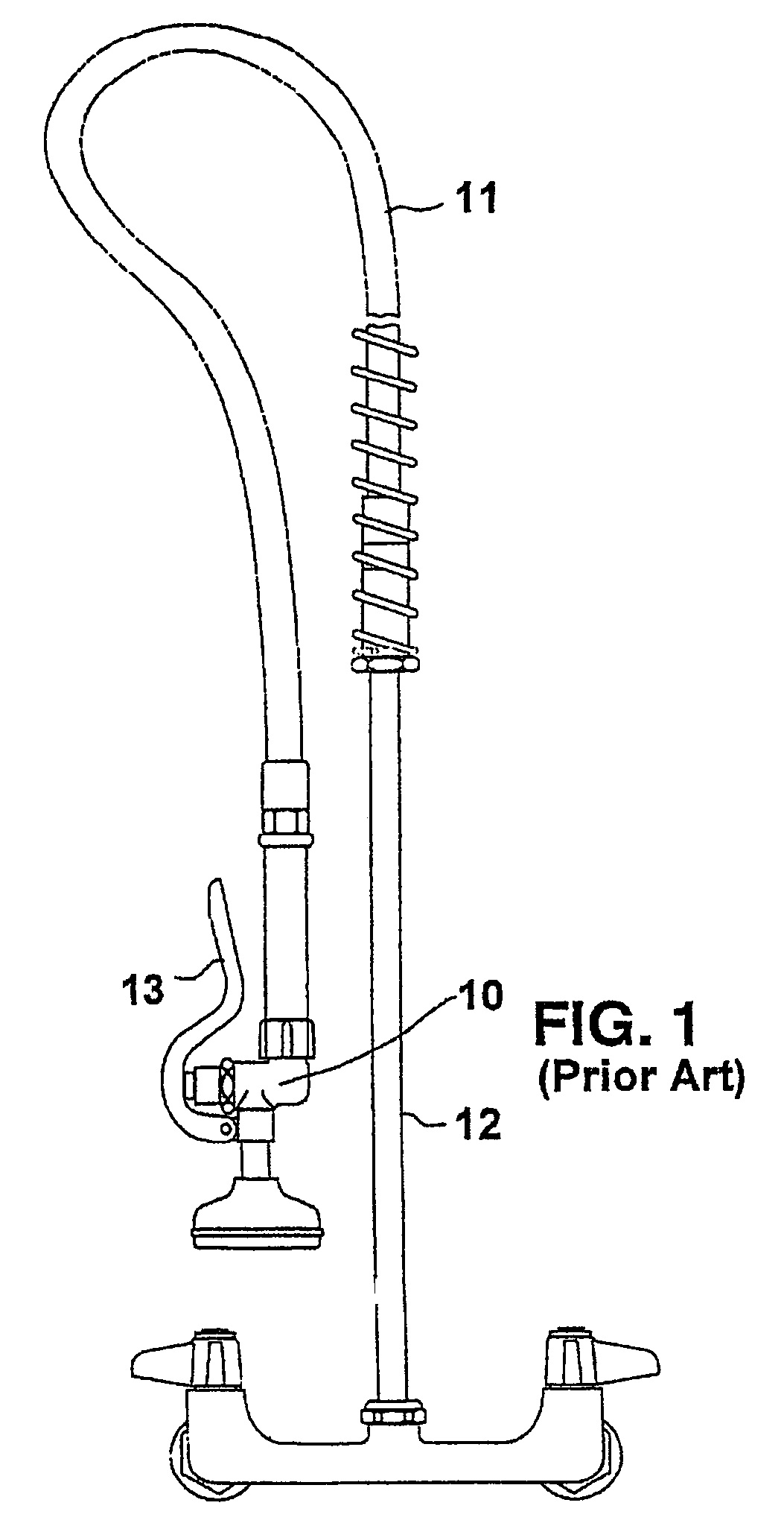 Pre-rinse unit spray valve mechanism