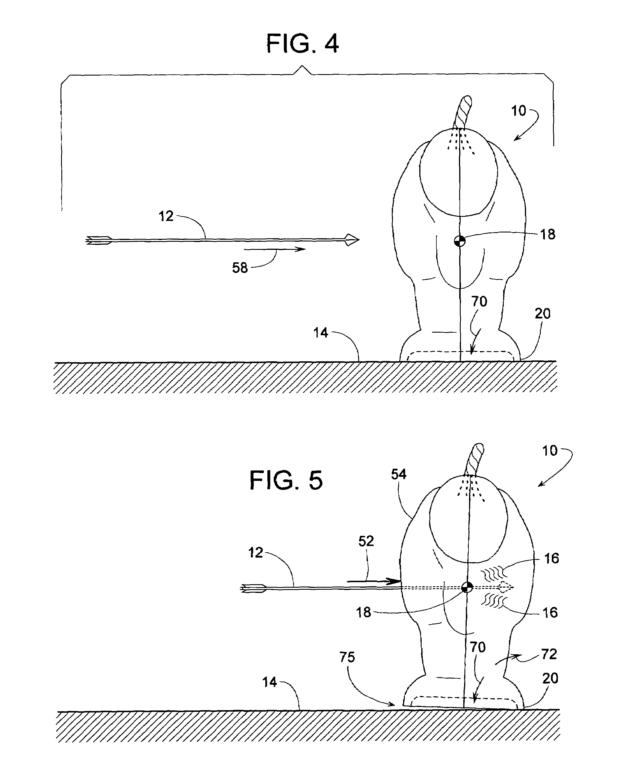 3-D portable impulse target for archery