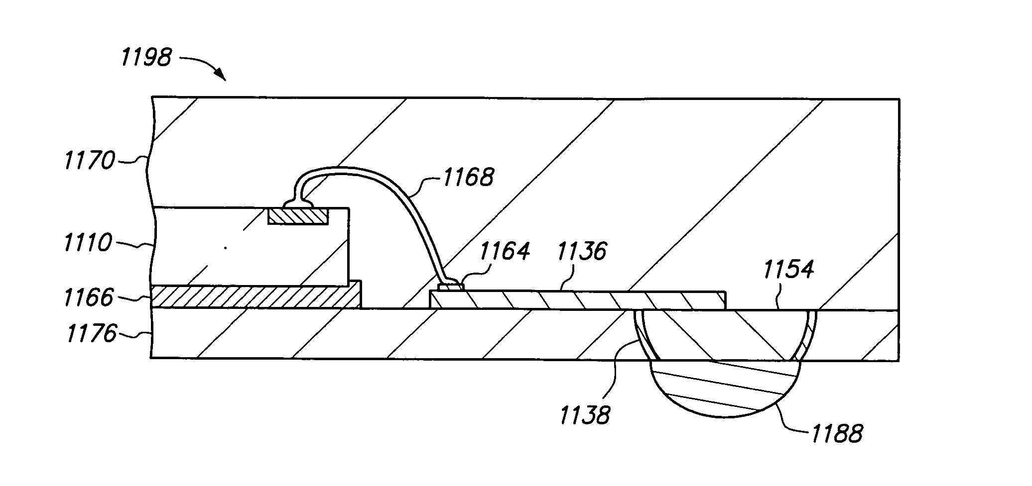 Semiconductor chip assembly with laterally aligned bumped terminal and filler