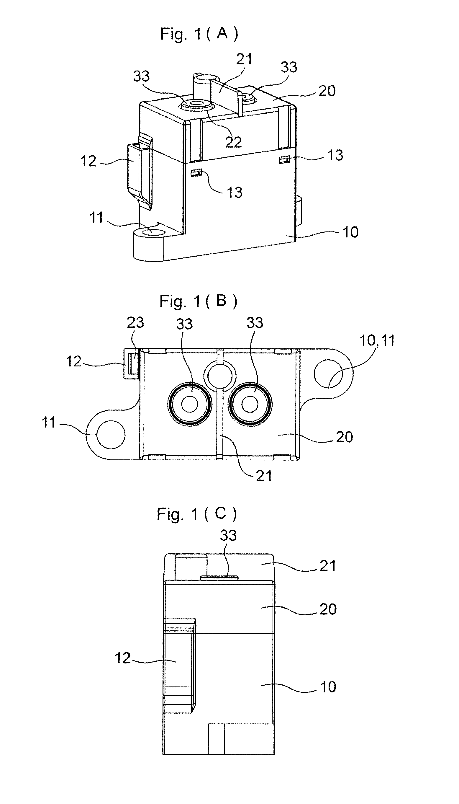 Contact switching device