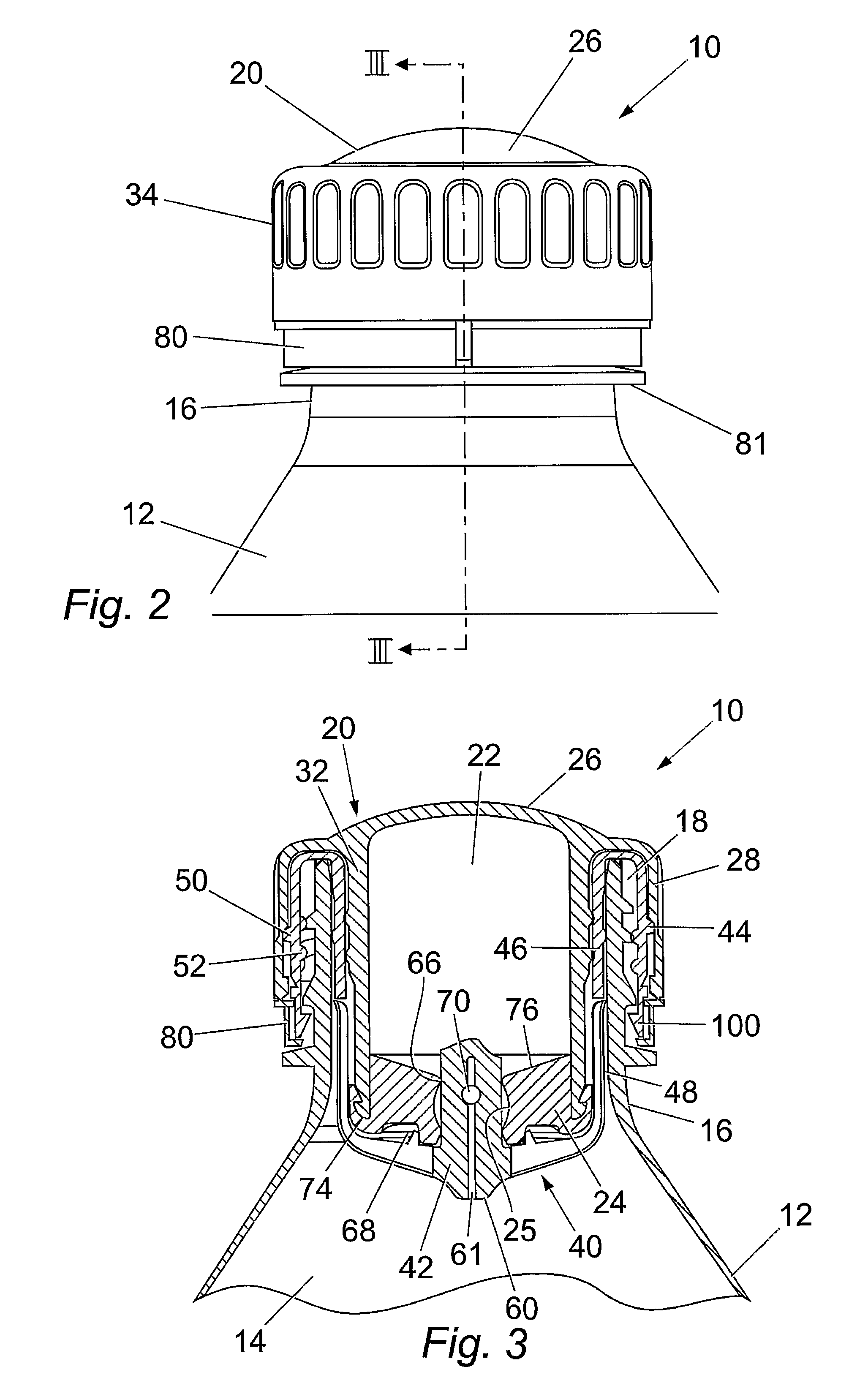 Container closure having means for introducing an additive into the contents of the container